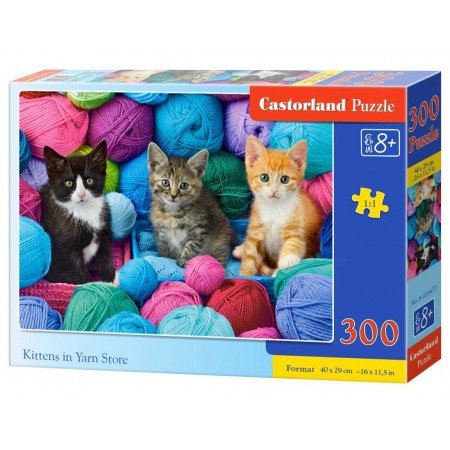 Puzzle 300 el. Kittens in yarn store